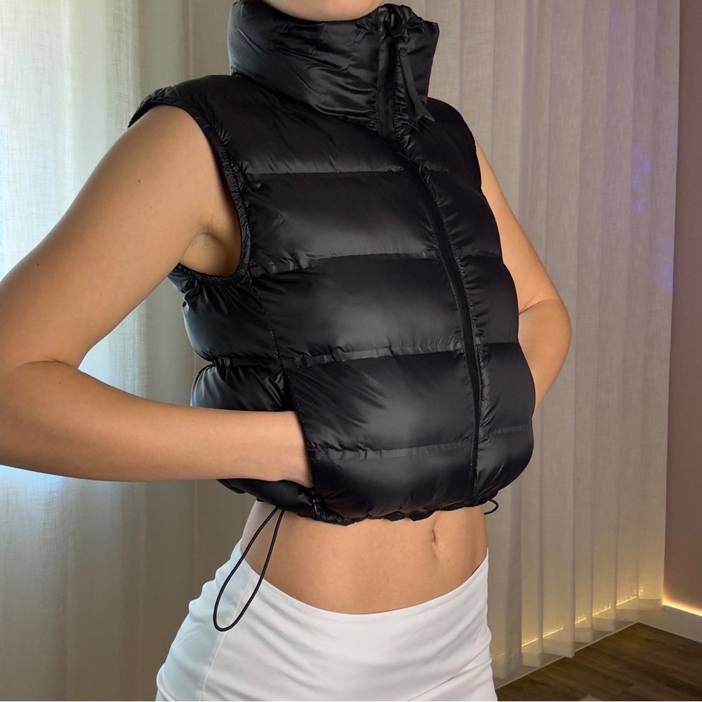 Zara Charcoal Puffer Vest